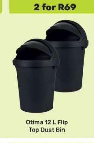 Otima 12 L Flip Top Dust Bin
