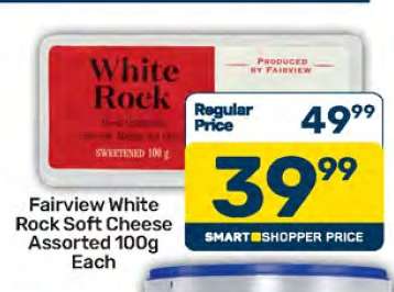 Fairview White Rock Soft Cheese Assorted 100g Each