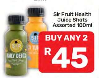 Sir Fruit Health Juice Shots Assorted 100ml