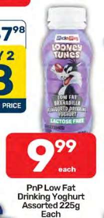 PnP Low Fat Drinking Yoghurt Assorted 225g Each
