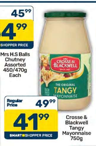 Crosse & Blackwell Tangy Mayonnaise-750g