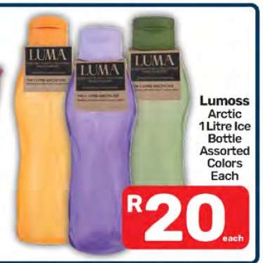 Lumoss Arctic 1 Litre Ice Bottle Assorted Colors Each