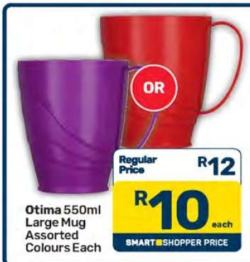 Otima 550ml Large Mug Assorted Colours Each