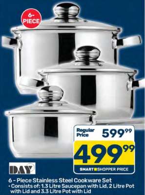 6-Piece Stainless Steel Cookware Set