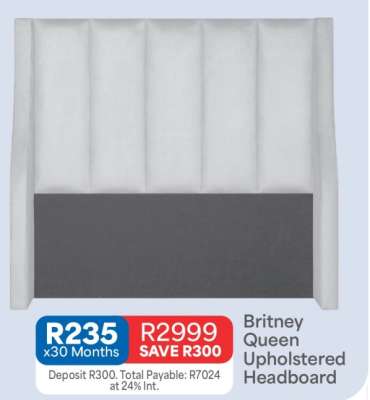 Britney Queen Upholstered Headboard