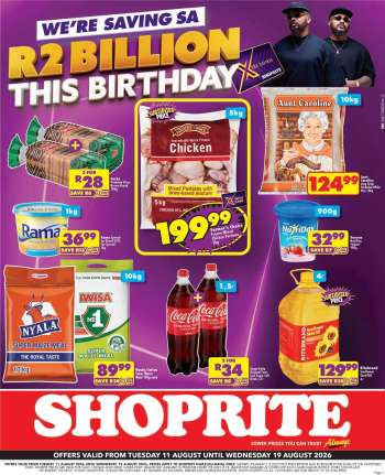 Shoprite catalogue  - 11/08/2026 - 19/08/2026.