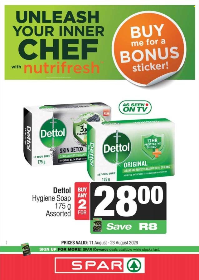 SPAR specials - 11/08/2026 - 23/08/2026. Page 1