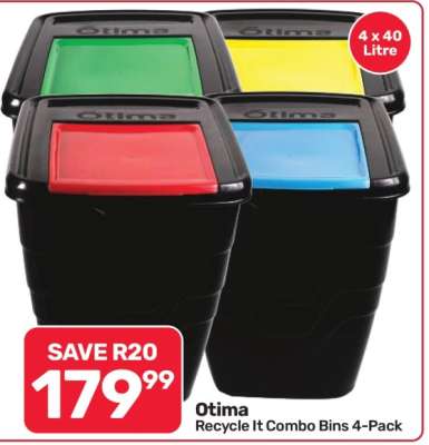 Otima Recycle It Combo Bins 4-Pack