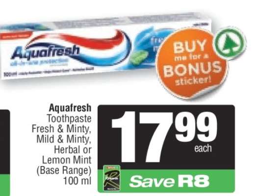 AQUAFRESH TOOTHPASTE