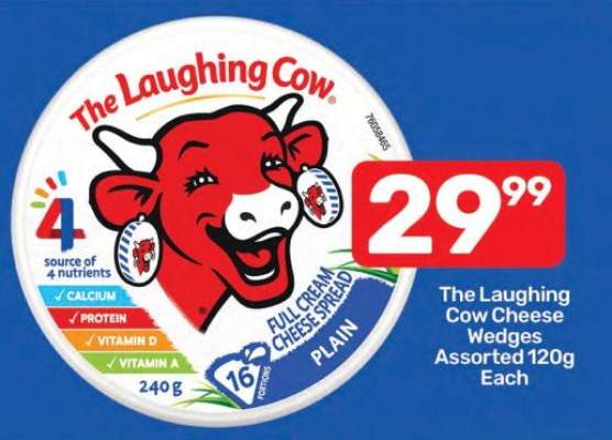 The Laughing Cow Cheese Wedges Assorted 120g Each