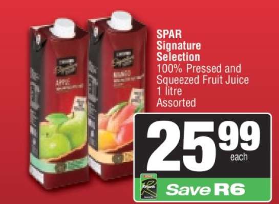SPAR Signature Selection 100% Pressed and Squeezed Fruit Juice