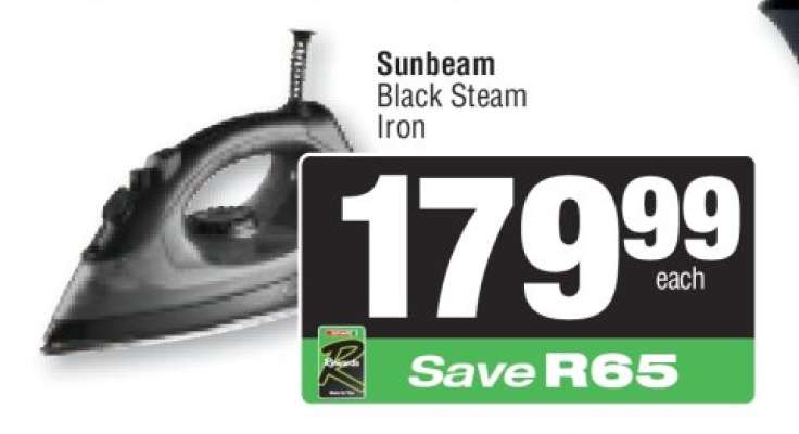 Sunbeam Black Steam Iron