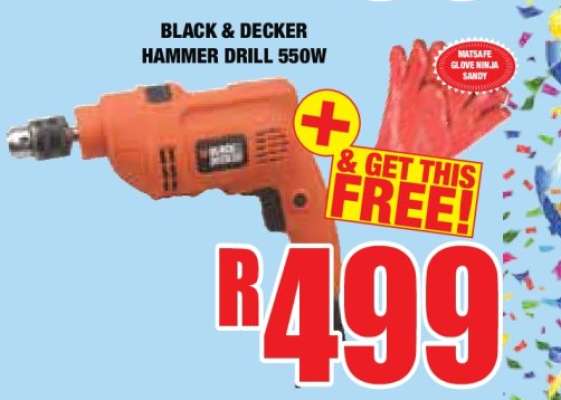 BLACK & DECKER HAMMER DRILL 550W