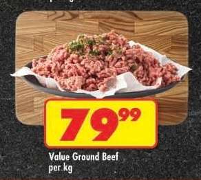 VALUE GROUND BEEF per kg