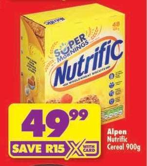 ALPEN NUTRIFIC CEREAL 900g