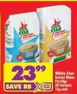 WHITE STAR INSTANT MAIZE PORRIDGE