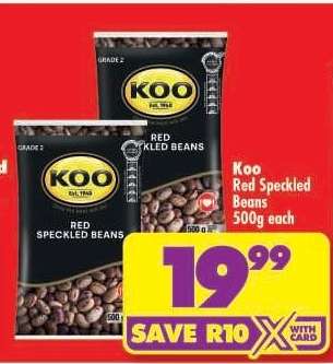 Koo Red Speckled Beans 500g each