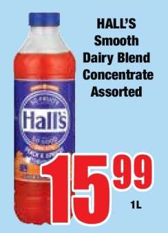 HALL'S Smooth Dairy Blend Concentrate Assorted
