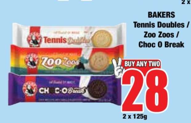 BAKERS Tennis Doubles / Zoo Zoos / Choc O Break