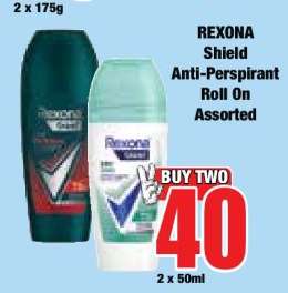 REXONA Shield Anti-Perspirant Roll On Assorted