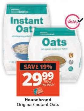 Housebrand Original/Instant Oats