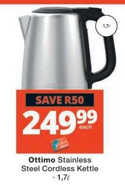 Ottimo Stainless Steel Cordless Kettle