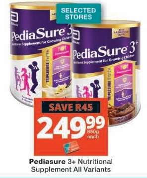 Pediasure 3+ Nutritional Supplement All Variants