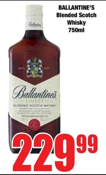Ballantine's Blended Scotch Whisky 750ml