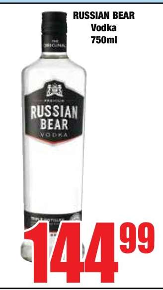 Russian Bear Vodka 750ml