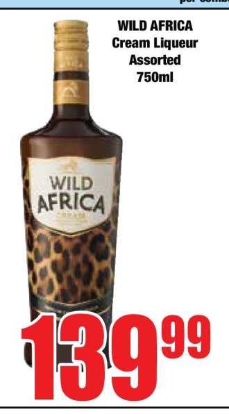 Wild Africa Cream Liqueur Assorted 750ml