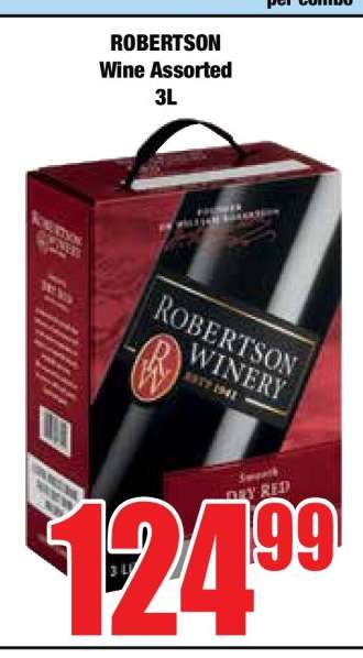 ROBERTSON WINE ASSORTED 3L