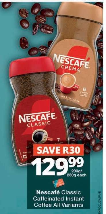 Nescafé Classic Caffeinated Instant Coffee All Variants