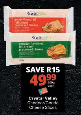 Crystal Valley Cheddar/Gouda Cheese Slices