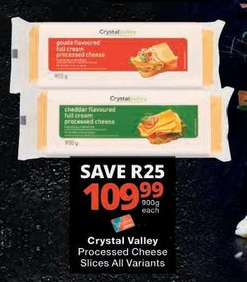 CRYSTAL VALLEY PROCESSED CHEESE SLICES
