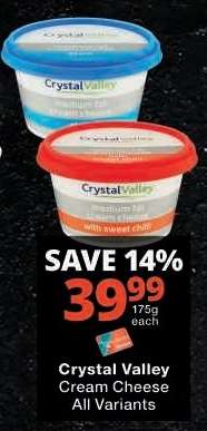 Crystal Valley Cream Cheese All Variants