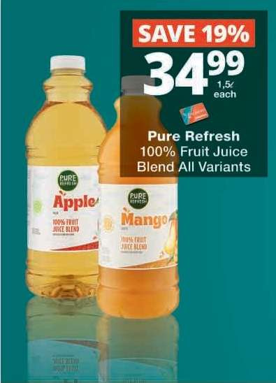 PURE REFRESH 100% FRUIT JUICE BLEND all variants