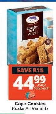 Cape Cookies Rusks All Variants