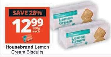 Housebrand Lemon Cream Biscuits