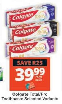 Colgate Total/Pro Toothpaste