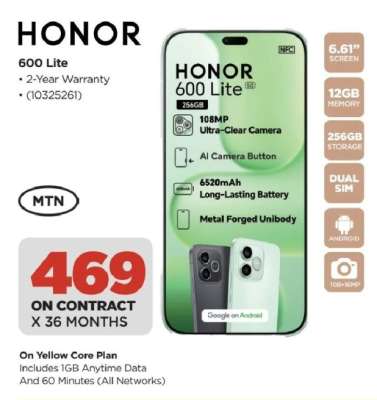 HONOR 600 Lite