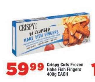 Crispy Cuts Frozen Hake Fish Fingers