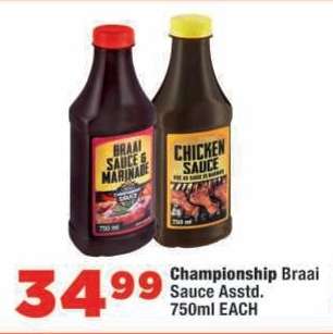 Championship Braai Sauce Asstd.