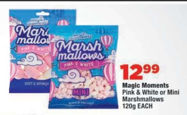 Magic Moments Pink & White or Mini Marshmallows