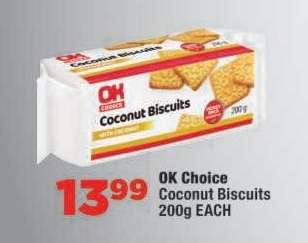 OK Choice Coconut Biscuits