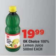 OK Choice 100% Lemon Juice