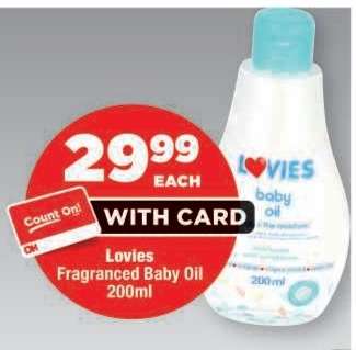Lovies Fragranced Baby Oil