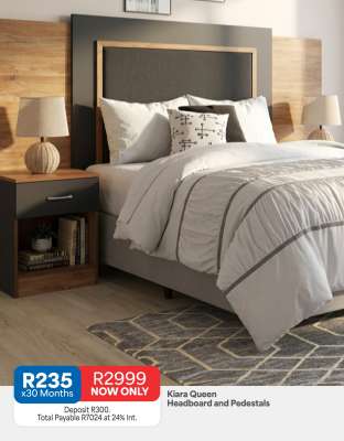 Kiara Queen Headboard and Pedestals