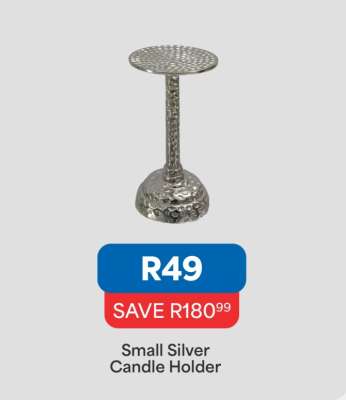 Small Silver Candle Holder