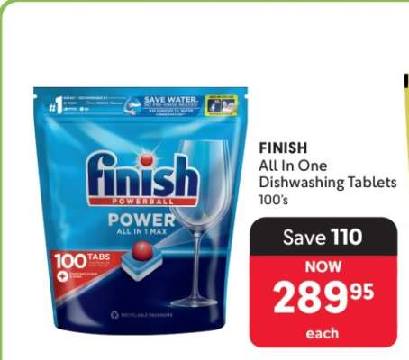 FINISH All In One Dishwashing Tablets 100's
