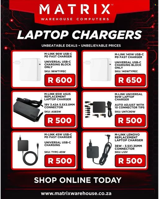 Matrix Warehouse specials. Page 1